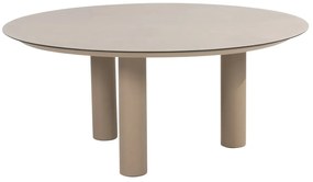 4 Seasons Outdoor Sardinia low dining tuinset latte met Donato tafel met geprint keramisch blad Ø 160 cm    beige weerbestendig
