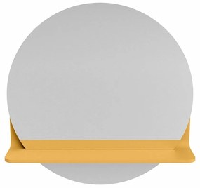 Mondiaz Spot spiegel rond Ø50cm met planchet ocher