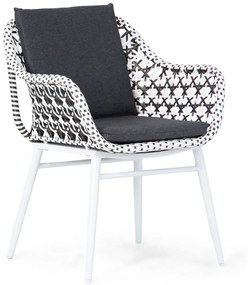 Tuinset 6 personen 220 cm Wicker/Aluminium/Teak/Aluminium/teak/Aluminium/wicker Zwart Lifestyle Garden Furniture Dolphin/Los