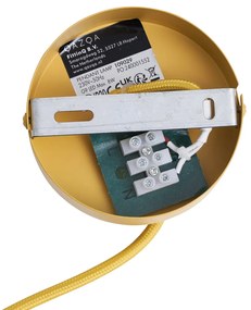 Retro hanglamp okergeel met mat glas - Fedde