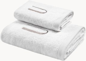 Katoenen handdoekenset Monogram van A tot Z, 2-delig