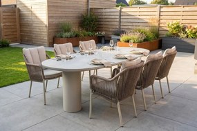 Tuinset 6 personen 240 cm Rope Taupe Lifestyle Garden Furniture Marbella/Guave