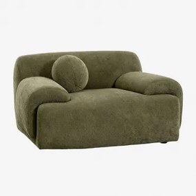 Beklede Fauteuil Shirina Chenille Legergroen - Sklum