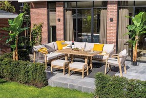 Garden Impressions Alora lounge dining set 5-delig links - grey sand
