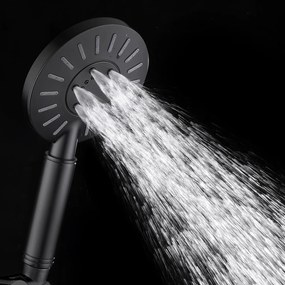 Tiger handdouche Tyne Zwart anti-kalk 3 standen