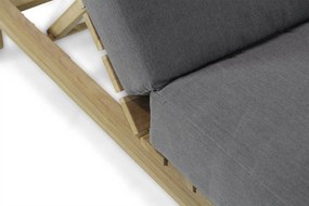 Santika Furniture Santika Arlington Lounger Met Antraciet Kussen Teak Old Teak Greywash