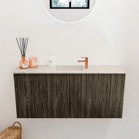 Mondiaz Joya DLux 90cm toiletmeubel shadow met wastafel faye midden 1 kraangat ostra