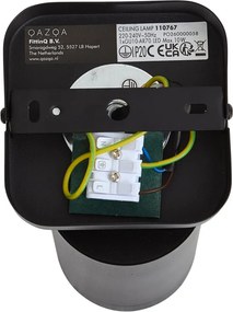 Moderne plafondlamp zwart GU10 70mm - Jeana Luxe