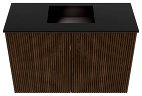 Mondiaz Joya 60cm toiletmeubel walnut met wastafel faye midden 1 kraangat urban
