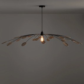 Hanglamp in metaal en rotanØ138 cm, Léonie