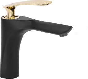 Wastafelkraan Rea Orbit Black Gold Low