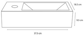 Differnz Helios fonteinset met frame kraan links wit/zwart