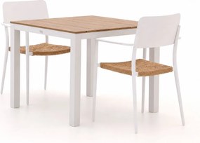 Diningset Bellagio | 2 personen polywood | Tuinset stapelbaar | 3-delig | Kees Smit Tuinmeubelen