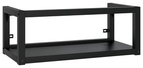 vidaXL Wastafelframe wandgemonteerd 79x38x31 cm ijzer zwart