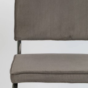 Zuiver Ridge Rib Retro Stoel Ribstof Grijs