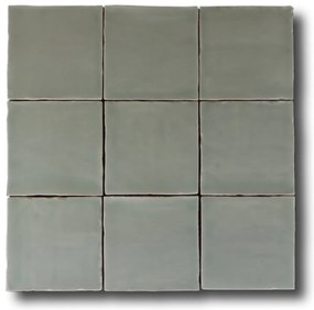 Hoogglans Handvorm Wandtegel 13x13 Cm Baltimore Licht Groen RBT69