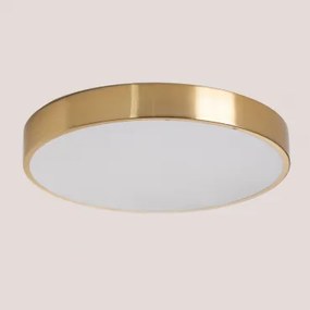 Ronde Led Plafondlamp Ø30 Cm Van Ijzer Piercy Goud - Sklum