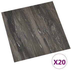 vidaXL Vloerplanken 20 st zelfklevend 1,86 m² PVC donkergrijs