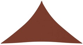 vidaXL Zonnescherm driehoekig 2,5x2,5x3,5 m oxford stof terracotta