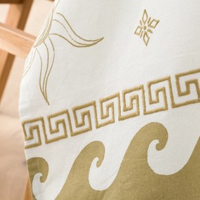 Tafelkleed in bedrukt en geborduurd katoen, Hector