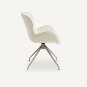 Tafelfauteuil in bouclé, Asyar