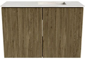 Mondiaz Joya DLux 60cm toiletmeubel dusk met wastafel faye rechts 1 kraangat ostra