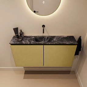 Mondiaz Ture DLux toiletmeubel 100cm oro met wastafel lava midden zonder kraangat