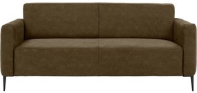 Goossens Key West groen, micro leer, 3-zits, modern design