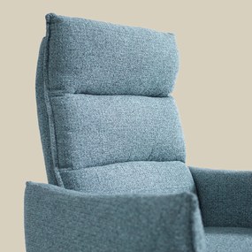 Elektrische Relaxfauteuil Stof Lichtblauw