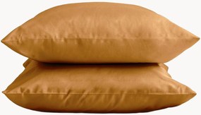 Katoenen perkal kussenslopen Caramel, 2-delig