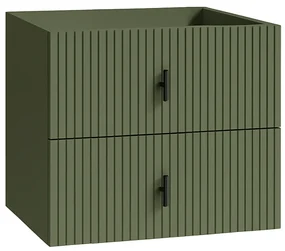 Muebles Raya onderkast ribbelfront 60cm met 2 softclose lades legergroen