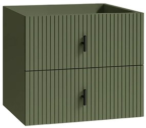 Muebles Raya onderkast ribbelfront 60cm met 2 softclose lades legergroen