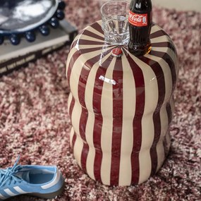 By-Boo Candice Hoogglans Bijzettafel Beige Rood - 28 X 28cm.