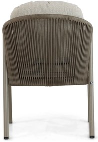 Tuinset 6 personen 240 cm Aluminium/rope Taupe Santika Furniture Santika