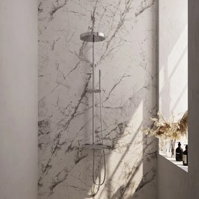 Brauer Stripe opbouw regendouche met 25cm hoofddouche en staafhanddouche chroom