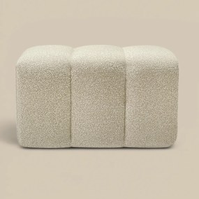 Halbankje Zachte Stof Naturel 72 Cm