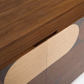 Vierdeurs buffetkast met notenhoutfineer, Pontez