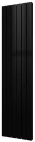 Plieger Cavallino Retto designradiator verticaal dubbel middenaansluiting 1800x450mm 1162W zwart grafiet (black graphite)