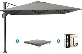 Platinum Beaufort Premium 3,2x3,2 m - Manhattan grey met Marbella voet en hoes