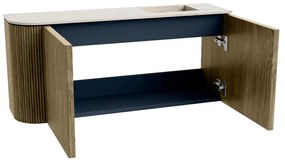 Mondiaz Joya DLux 90cm toiletmeubel ronding links dusk met wastafel faye rechts zonder kraangat meli
