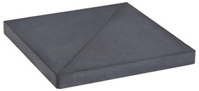 vidaXL Parasolvoetplaat vierkant 15 kg graniet zwart