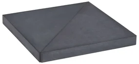 vidaXL Parasolvoetplaat vierkant 15 kg graniet zwart