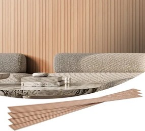 VEVOR akoestische panelen, akoestische panelen, 2450 x 166 mm, WPC accenthouten wandpanelen voor moderne binnenmuren, wandpanelen met houtlook voor een stijlvolle inrichting en geluidsreductie, essenhout, set van 8