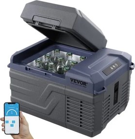 VEVOR Autokoelkast, 12-volt autokoelkast, draagbare 12-liter vriezer met één temperatuurzone, instelbaar temperatuurbereik van -4℉ tot 68℉, 12/24V DC en 100-240V AC compressor koeler voor buiten, kamperen en camperen