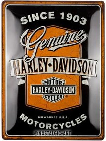 Metalen bord Harley-Davidson - Genuine Motorcycles