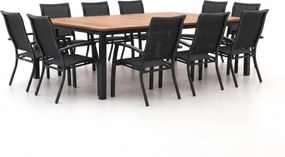 Diningset Bellagio | 10 personen teakhout | Tuinset stapelbaar | 11-delig | Kees Smit Tuinmeubelen