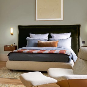 Verwijderbaar hoofdbord in fluweel, 224 cm breed, Connor