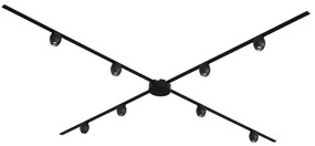 LED Modern railsysteem met 8 Spot / Opbouwspot / Plafondspots zwart 1-fase - Magnetic Zagaye Modern Binnenverlichting Lamp