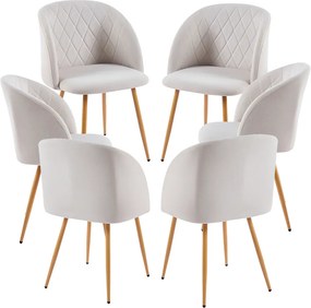 Pack 6 Velt Stoffen Stoelen