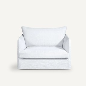 Fauteuil XL in dik stonewashed linnen, Neo Chiquito